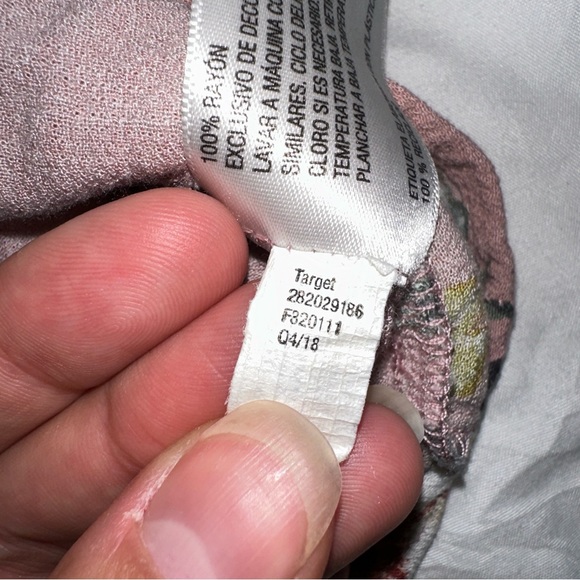 Xhilaration | Square Neck Floral Print Tie Front Cropped Short Sleeve Blouse - Picture 8 of 11